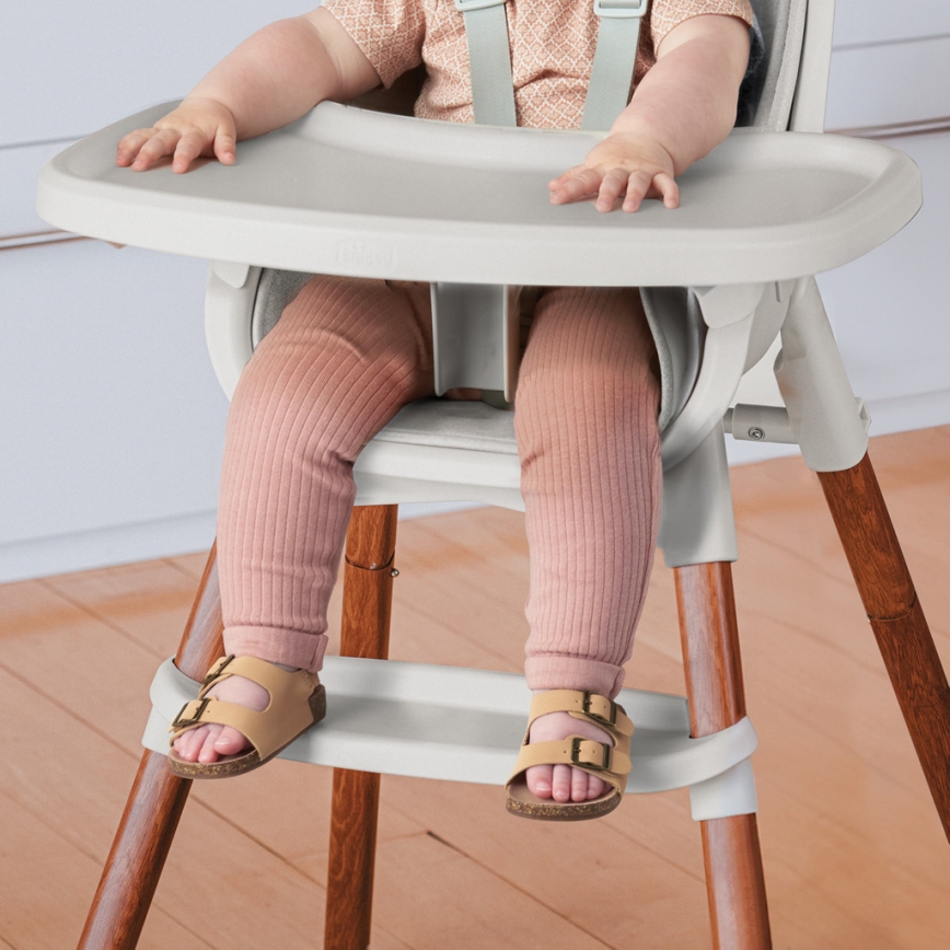 Chicco - Kinder eetstoel ZEST 3in1 wit/grijs
