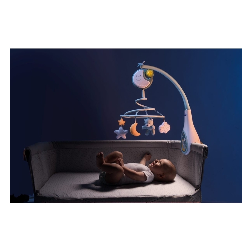 Chicco - Kinderbedje Hanger met Geluid 3in1 NEXT2DREAMS 3xAA blauw