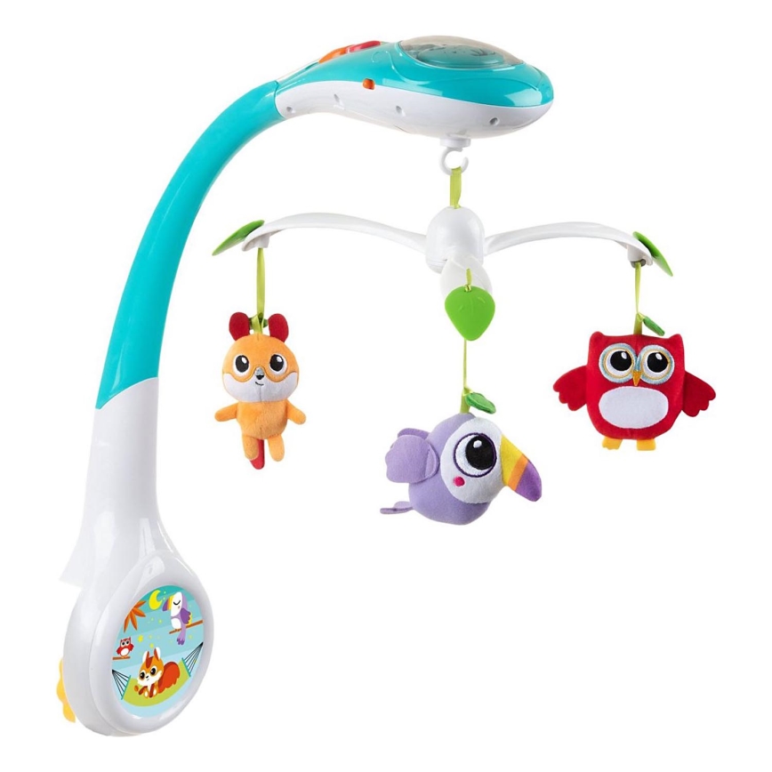 Chicco - Kinderbedmobiel met projector MAGIC FOREST 3xAA