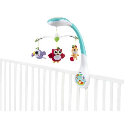 Chicco - Kinderbedmobiel met projector MAGIC FOREST 3xAA