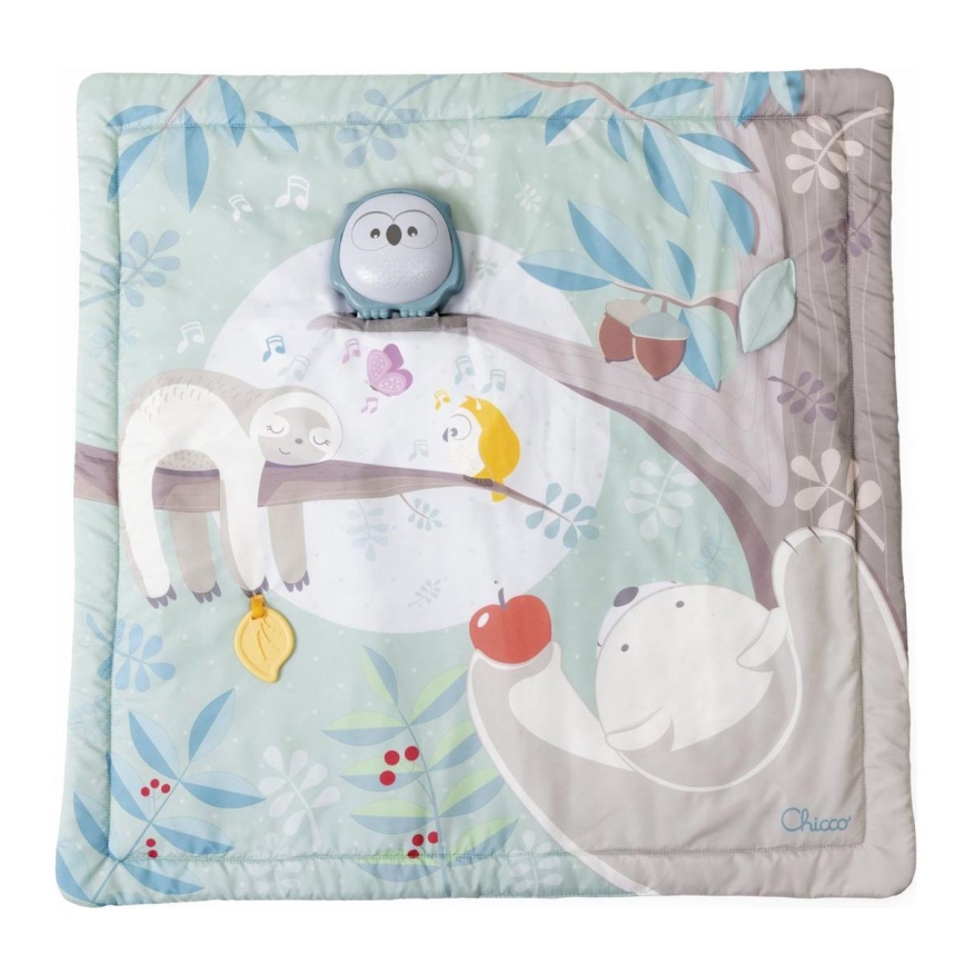 Chicco - Kinderdeken om mee te spelen 2in1 3xAAA uil