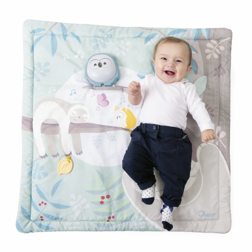 Chicco - Kinderdeken om mee te spelen 2in1 3xAAA uil
