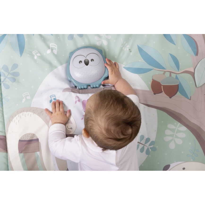 Chicco - Kinderdeken om mee te spelen 2in1 3xAAA uil
