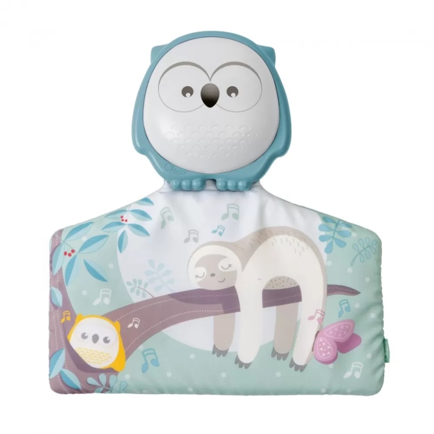 Chicco - Kinderdeken om mee te spelen 2in1 3xAAA uil