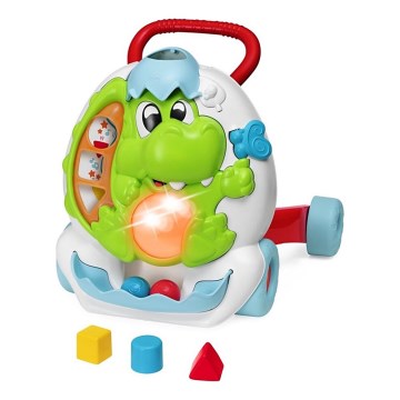 Chicco - Loopwagentje met activiteiten en geluid 2in1 DINO 2xAA