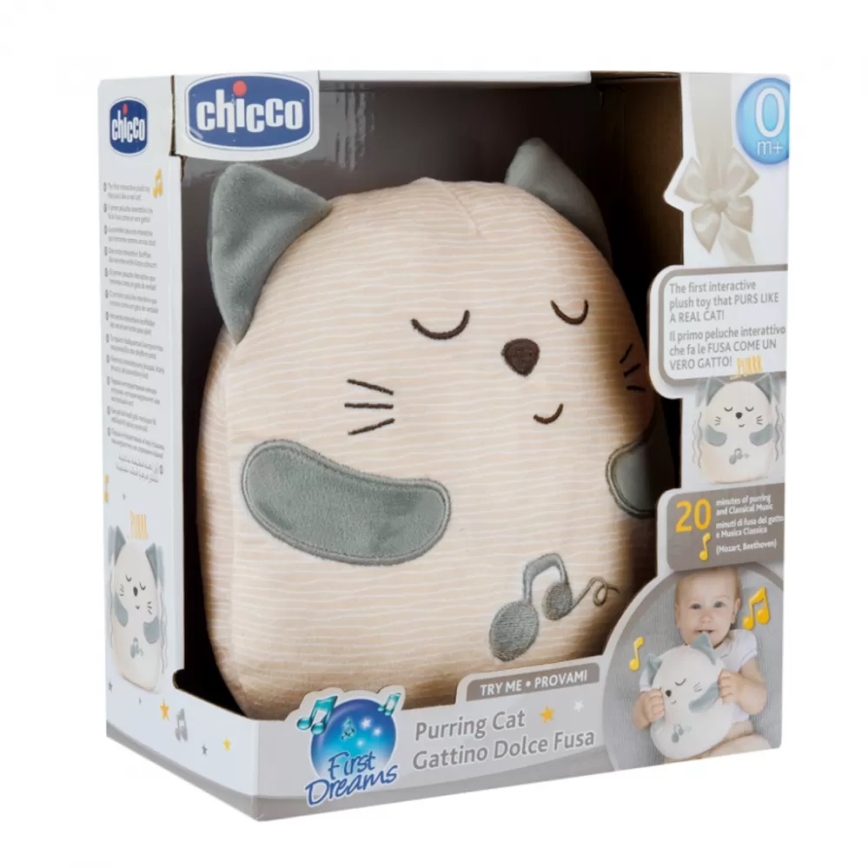 Chicco - Pluche interactief speelgoed kat 3xAAA