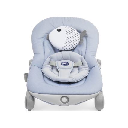 Chicco - Vibrerend wipstoeltje voor baby's met een melodie BALLOON Dots 2xAA + 1xLR20 blauw