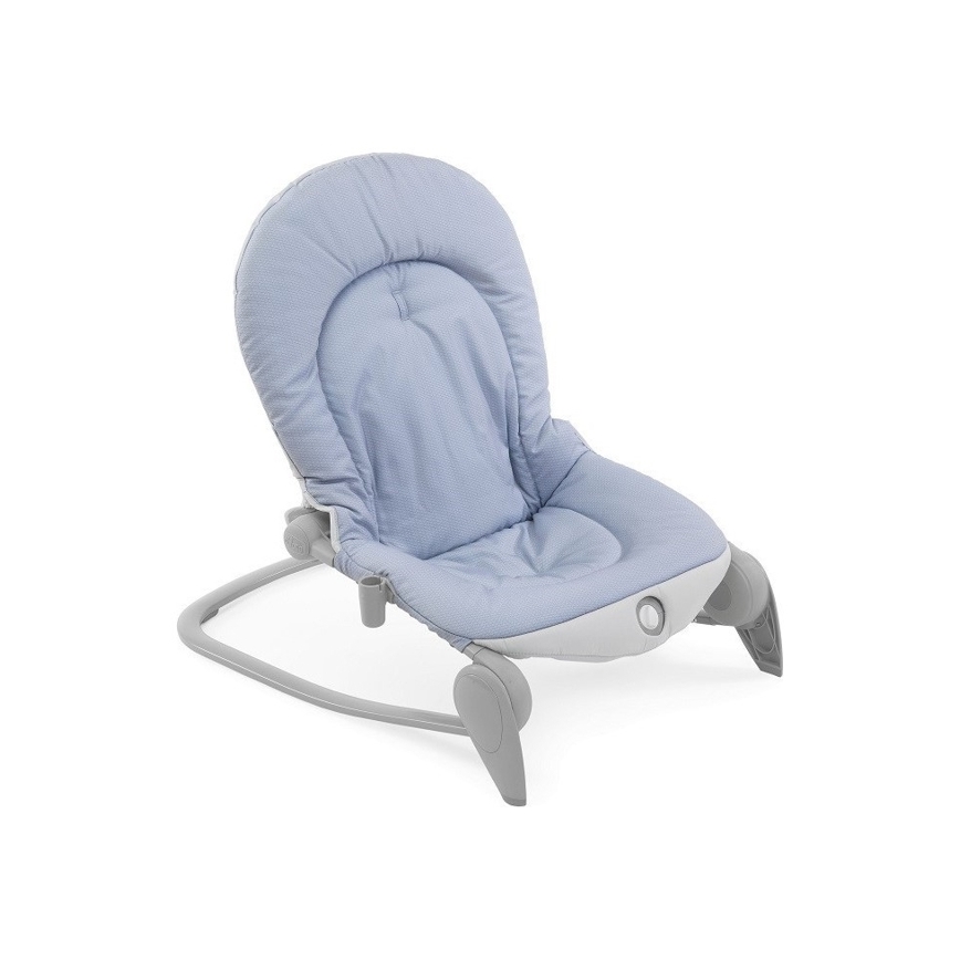 Chicco - Vibrerend wipstoeltje voor baby's met een melodie BALLOON Dots 2xAA + 1xLR20 blauw