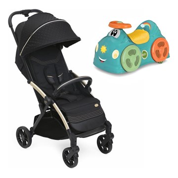 Chicco - Wandelwagen GOODY XPLUS Black Re_Lux Eco+ + duw fiets ALL AROUND
