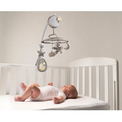 Chicco - Wieg mobiel met melodie 3in1 NEXT2DREAMS 3xAA grijs