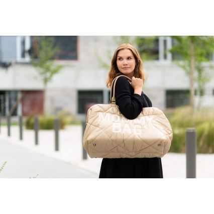 Childhome - Luiertas MOMMY BAG PUFFERED beige