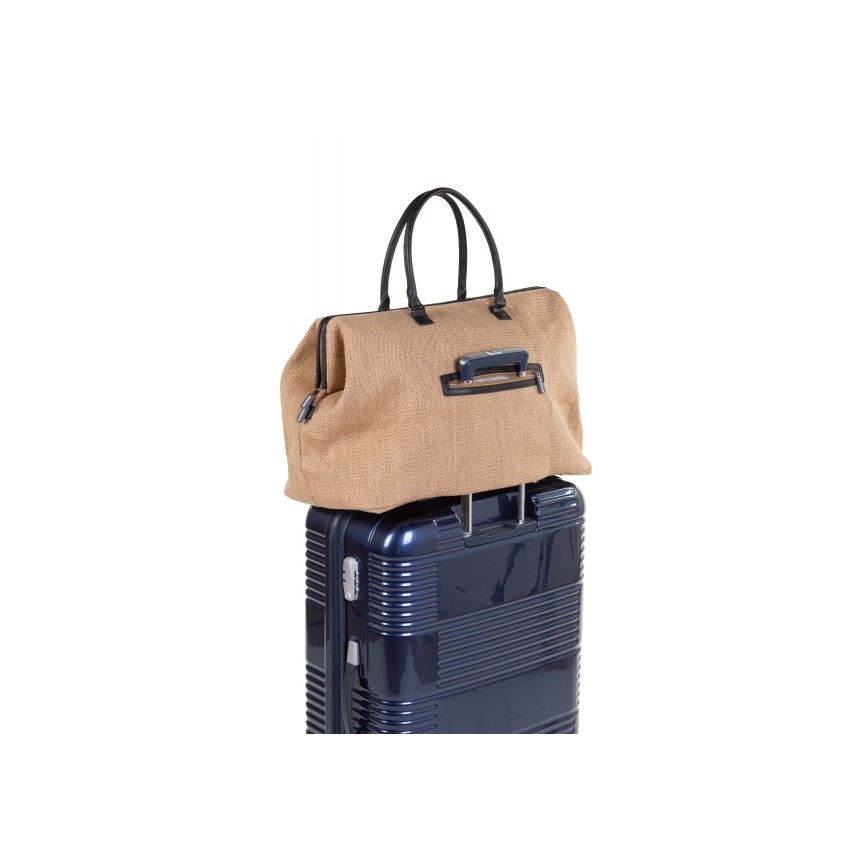 Childhome - Luiertas MOMMY BAG RAFFIA LOOK beige