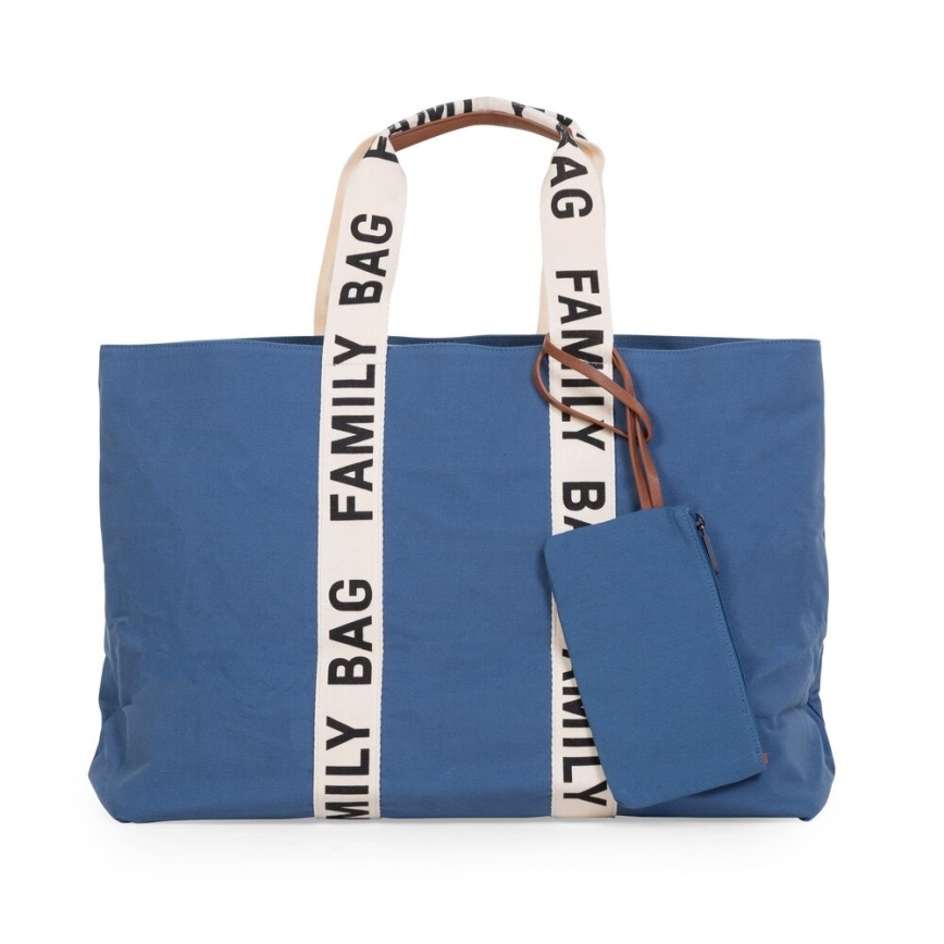 Childhome - Reistas FAMILY BAG CANVAS blauw