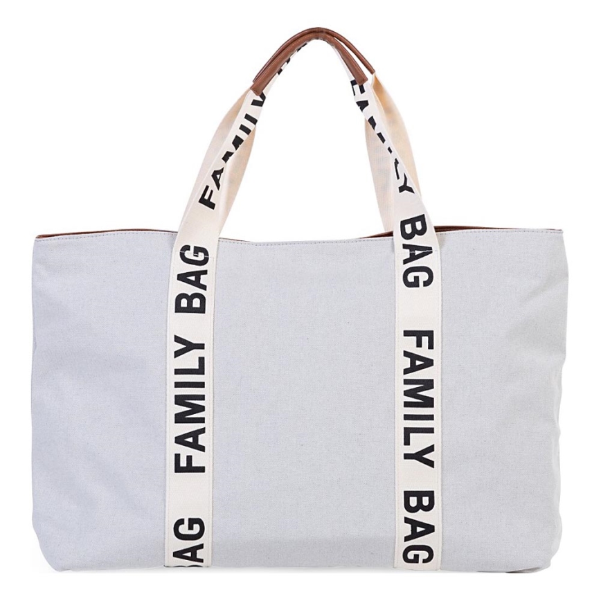 Childhome - Reistas FAMILY BAG CANVAS wit