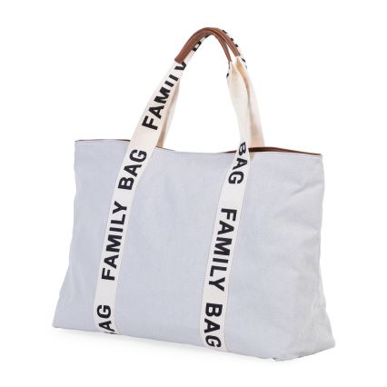 Childhome - Reistas FAMILY BAG CANVAS wit