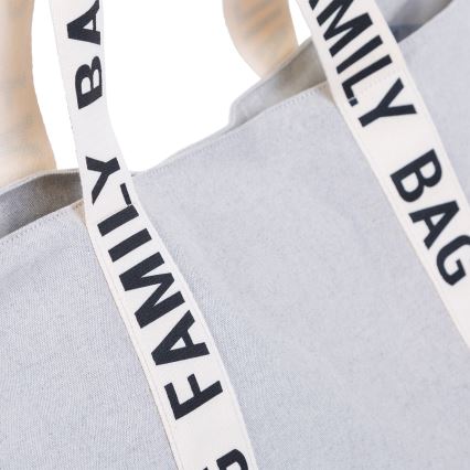 Childhome - Reistas FAMILY BAG CANVAS wit