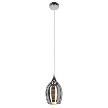 Chromen Hanglamp aan koord MARINA 1x E27 / 60W / 230V