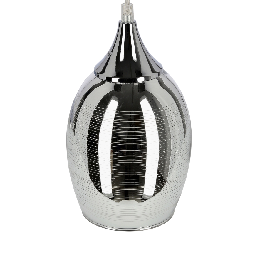 Chromen Hanglamp aan koord MARINA 3x E27 / 60W / 230V