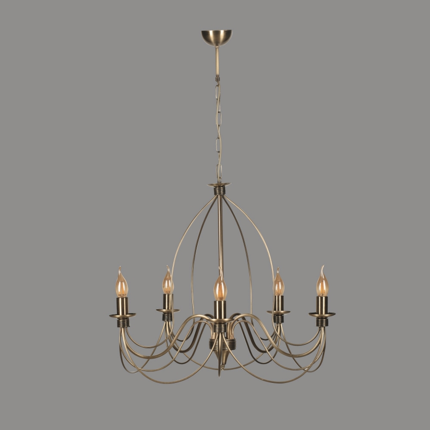 CLASSIC hanglamp 5xE14/40W/230V brons