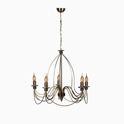 CLASSIC hanglamp 5xE14/40W/230V brons