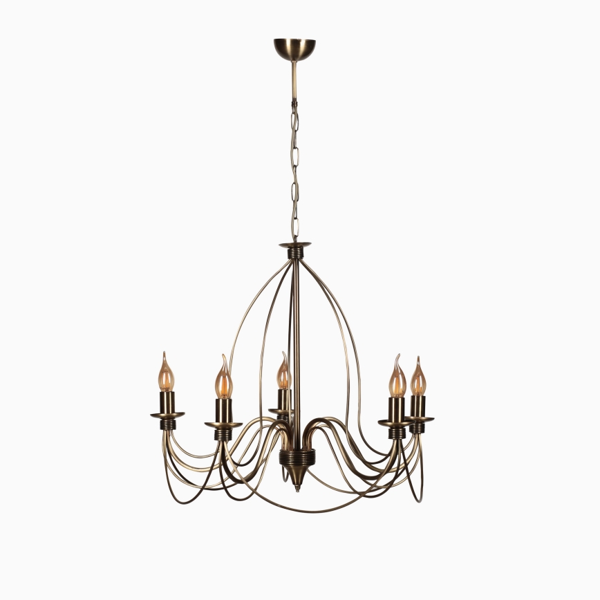 CLASSIC hanglamp 5xE14/40W/230V brons