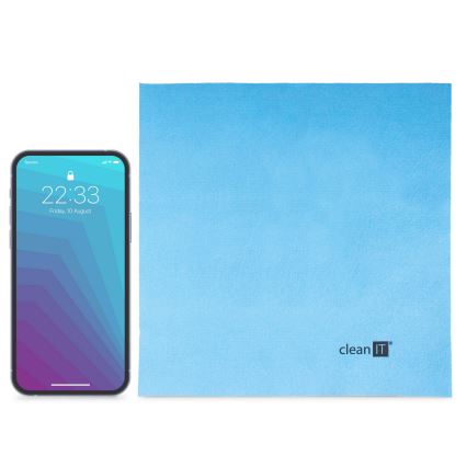 CLEAN IT CL-710 - Microvezel reinigingsdoek 19x19 cm blauw