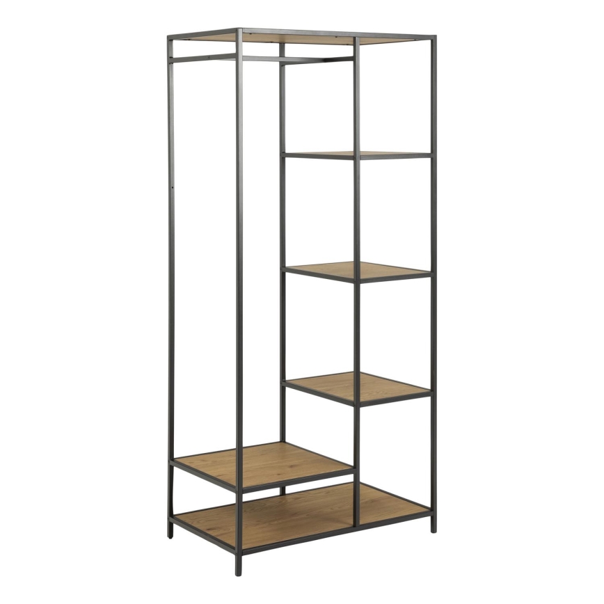 Clothes rack SARON eiken/zwart