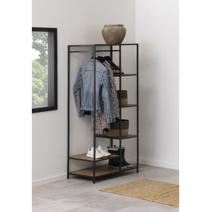 Clothes rack SARON eiken/zwart