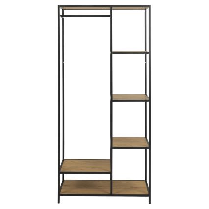 Clothes rack SARON eiken/zwart