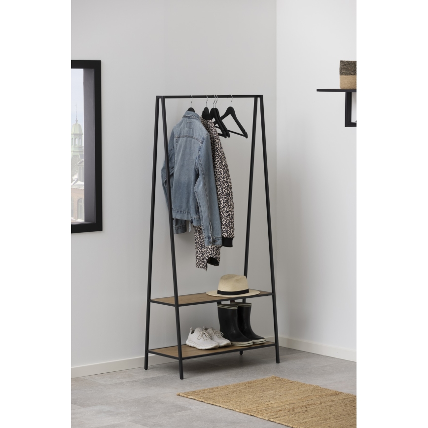 Clothes rack SARON eiken/zwart