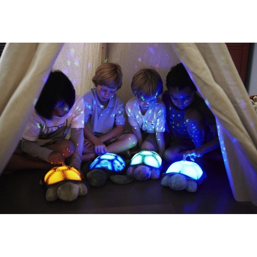 Cloud B - Kinder nachtlamp met een beamer 3xAA schildpad blauw