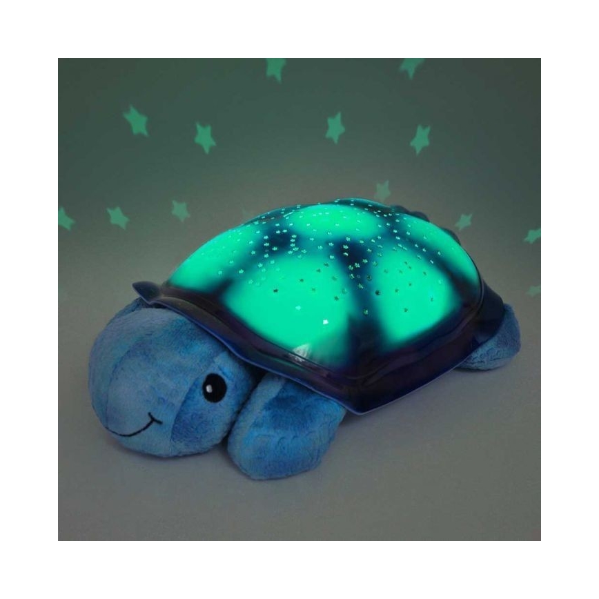Cloud B - Kinder nachtlamp met een beamer 3xAA schildpad blauw