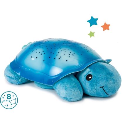 Cloud B - Kinder nachtlamp met een beamer 3xAA schildpad blauw