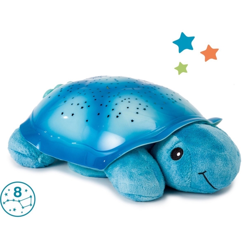 Cloud B - Kinder nachtlamp met een beamer 3xAA schildpad blauw