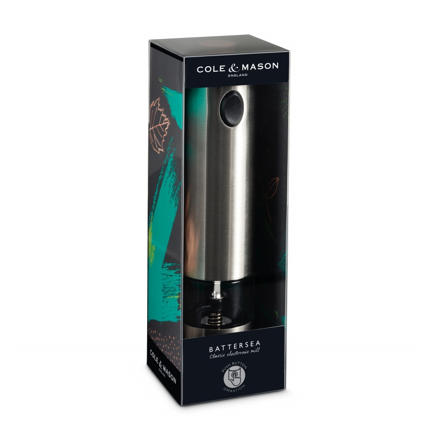 Cole&Mason - Elektrische kruidenmolen met verlichting BATTERSEA 6xAAA 21 cm