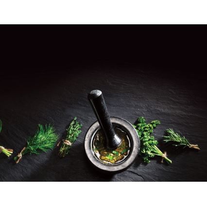 Cole&Mason - Granieten vijzel met stamper GRANITE pr. 18 cm graniet/zwart
