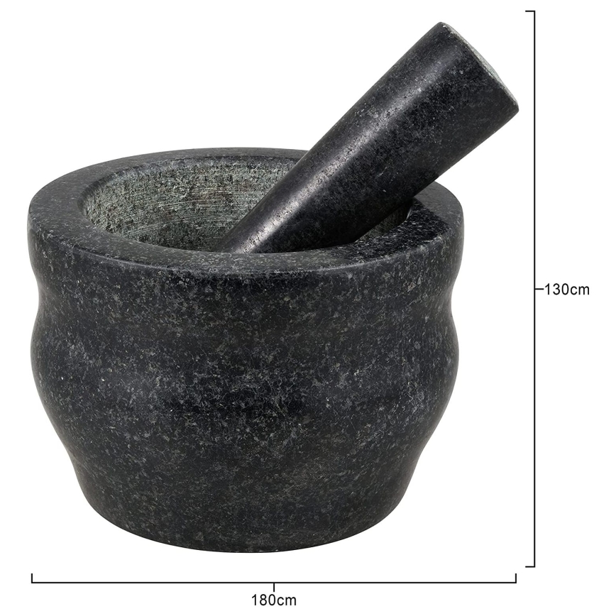 Cole&Mason - Granieten vijzel met stamper GRANITE pr. 18 cm graniet/zwart