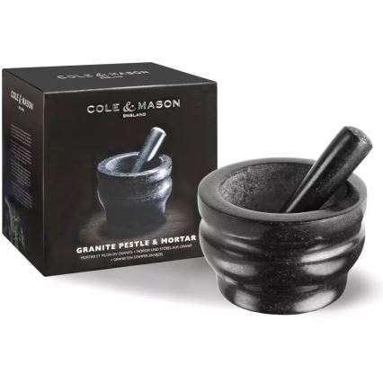 Cole&Mason - Granieten vijzel met stamper GRANITE pr. 18 cm graniet/zwart
