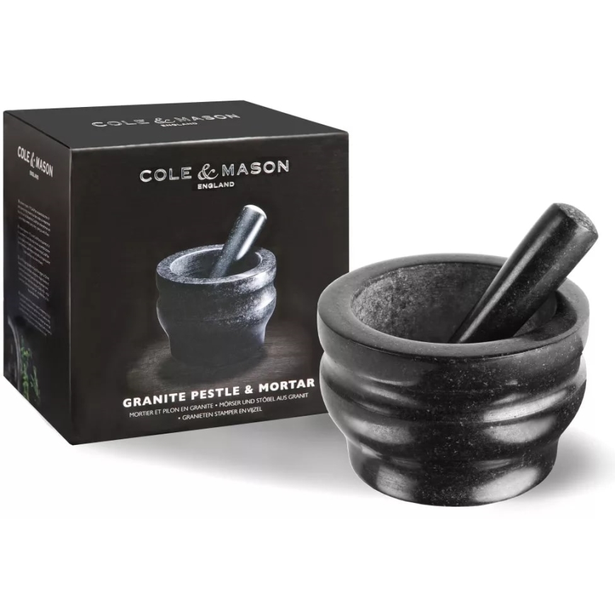 Cole&Mason - Granieten vijzel met stamper GRANITE pr. 18 cm graniet/zwart
