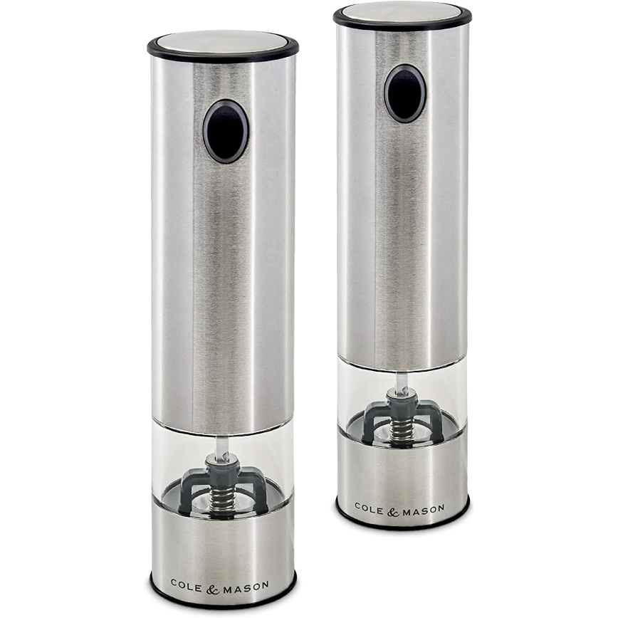 Cole&Mason - Set elektrische peper- en zoutmolens BATTERSEA 2 stuks 6xAAA