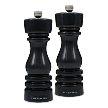 Cole&Mason - Set van 2 zout- en pepermolens LONDON 18 cm beukenhout/zwart