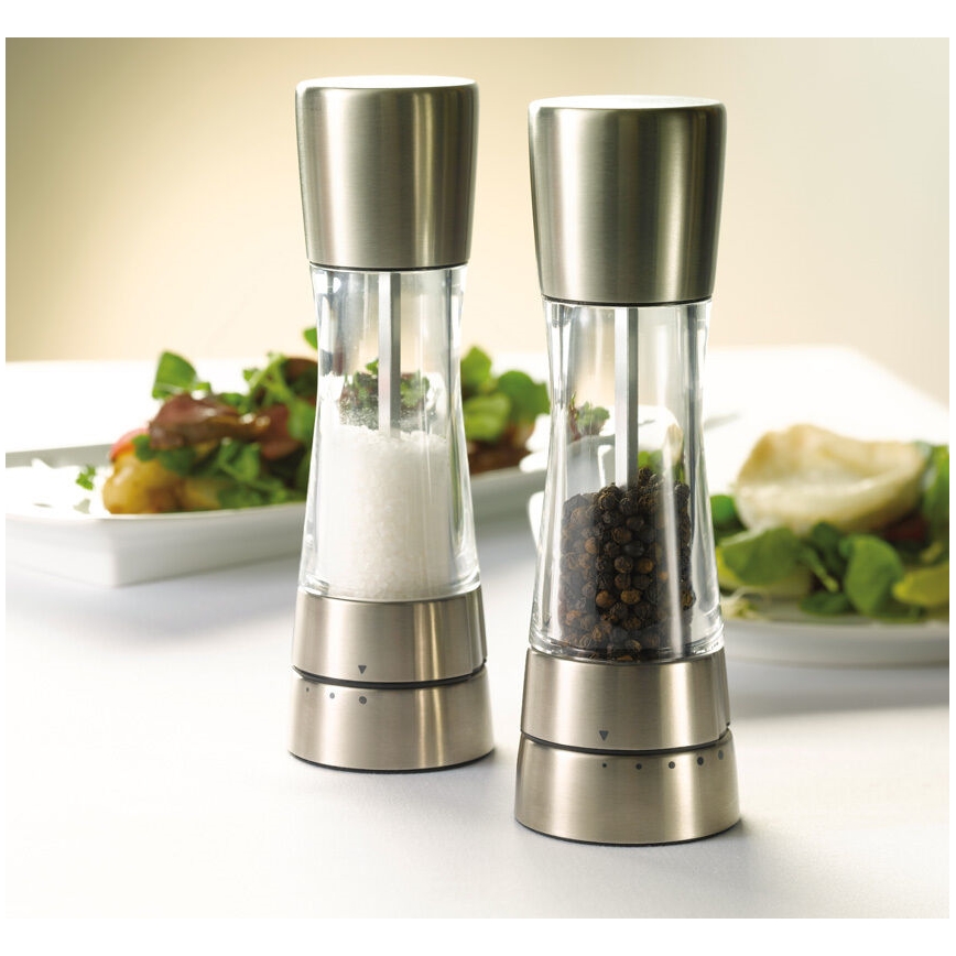 Cole&Mason - Set zout- en pepermolens DERWENT 2 stuks 19 cm glanzend chroom
