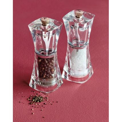 Cole&Mason - Set zout- en pepermolens KRISTAL 2 stuks 12,5 cm