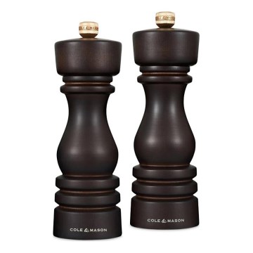 Cole&Mason - Set zout- en pepermolens LONDON 2 st. 18 cm beuken/bruin