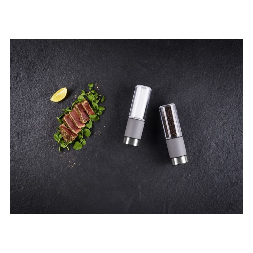 Cole&Mason - Set zout- en pepermolens REGENT CONCRETE 2 stuks beton 18 cm