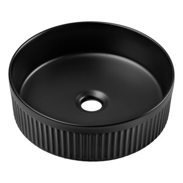 COMAD BEYOND 2 BLACK ( E-6565 ) - Aanrecht wastafel BEYOND diameter 36 cm keramiek/mat zwart