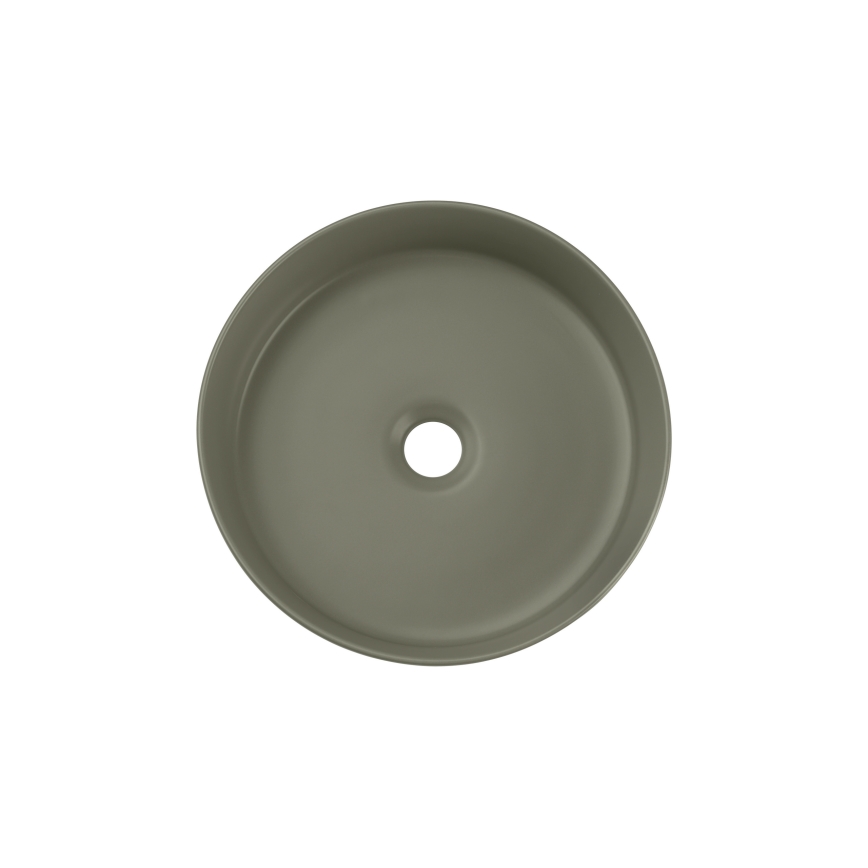 COMAD BEYOND 2 OLIVER GROEN ( E-6565 ) - Aanrecht wastafel BEYOND diameter 36 cm keramiek/mat groen