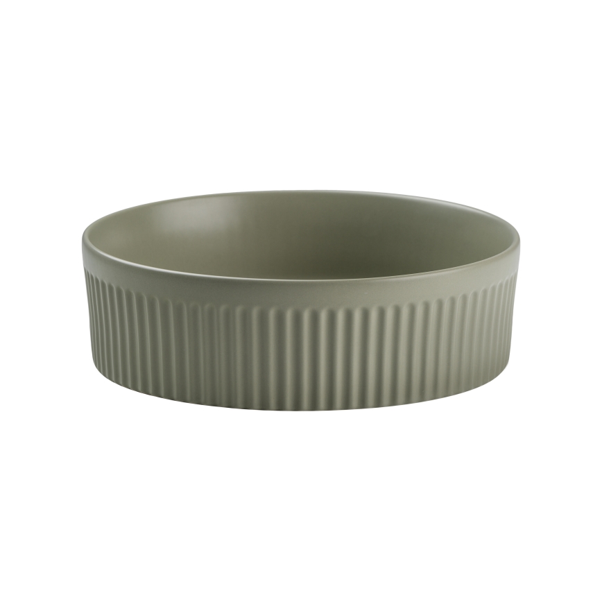 COMAD BEYOND 2 OLIVER GROEN ( E-6565 ) - Aanrecht wastafel BEYOND diameter 36 cm keramiek/mat groen