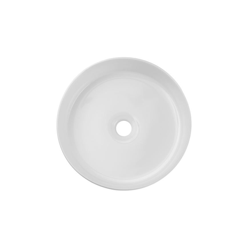 COMAD BEYOND 2 WIT ( E-6565 ) - Aanrecht wastafel BEYOND diameter 36 cm keramiek/glanzend wit