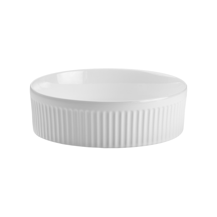 COMAD BEYOND 2 WIT ( E-6565 ) - Aanrecht wastafel BEYOND diameter 36 cm keramiek/glanzend wit